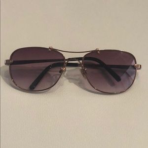Chloe Rose Gold Aviator Sunglasses